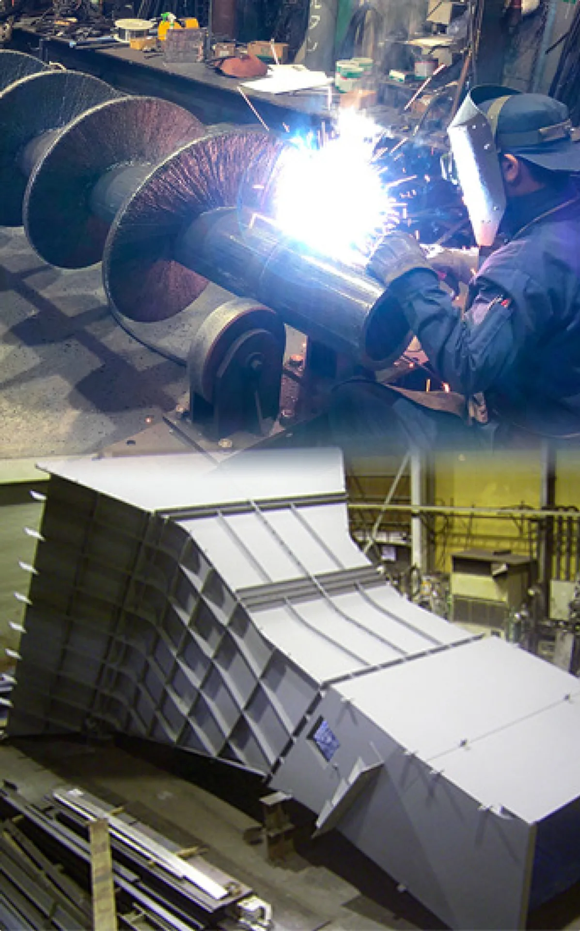 溶接作業を行う職人の写真